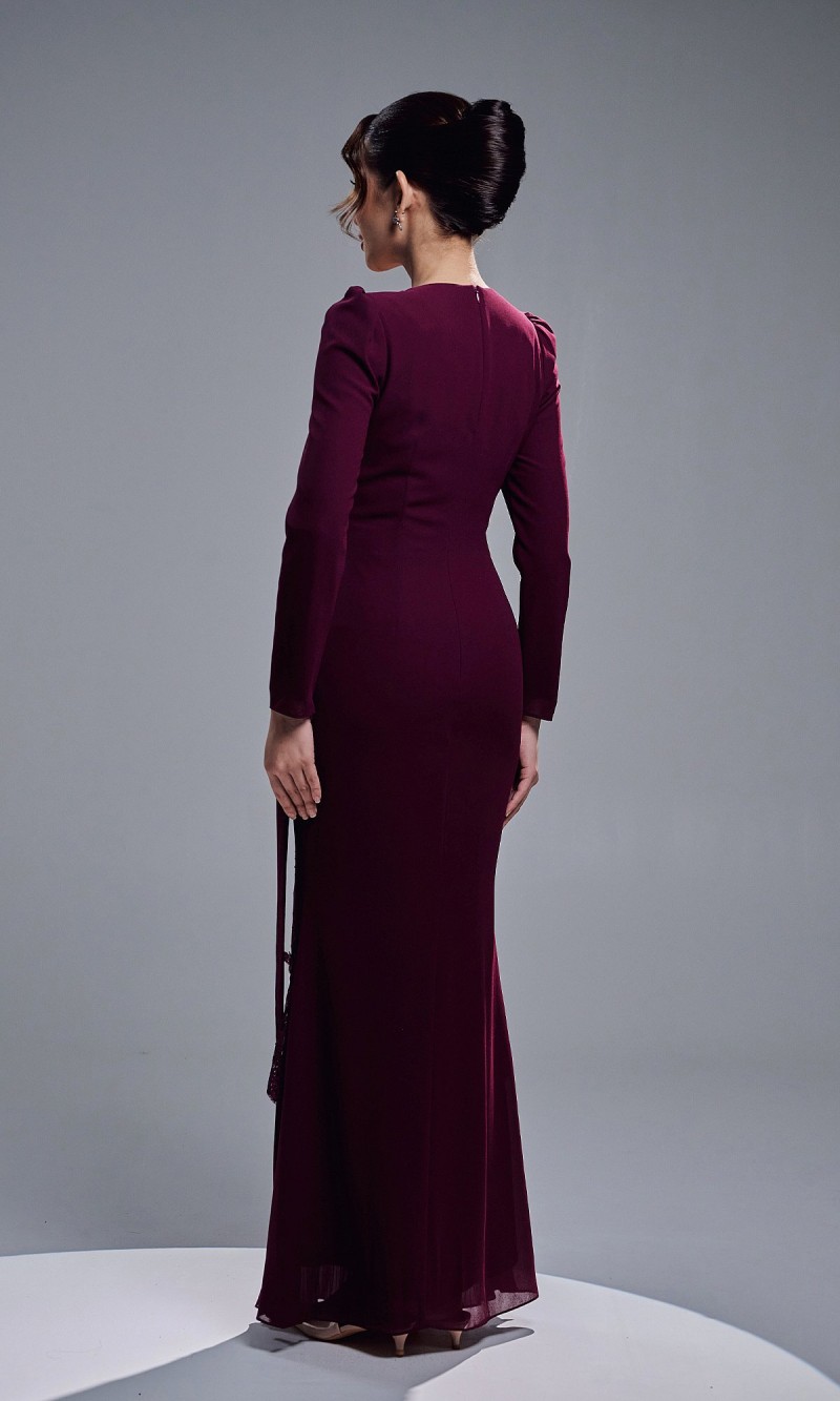 ELIYA DRESS - BURGUNDY
