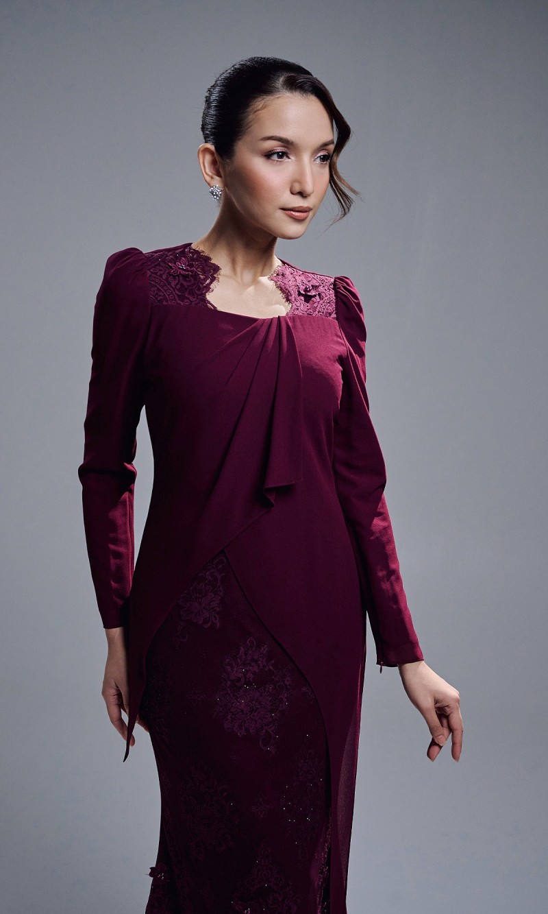 ELIYA DRESS - BURGUNDY