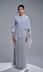 RAEESA DRESS - STEEL GREY