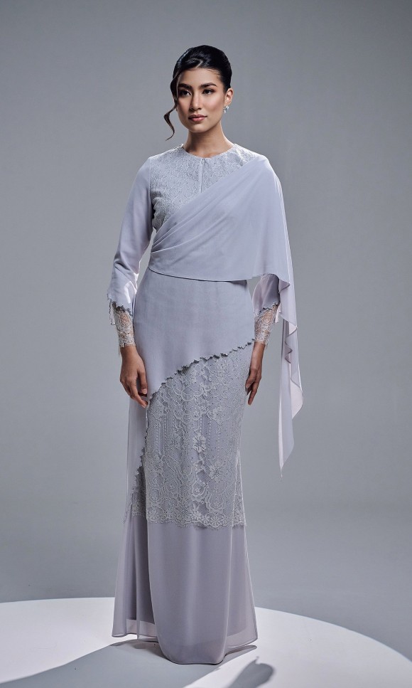 RAEESA DRESS - STEEL GREY