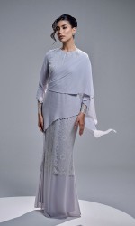 RAEESA DRESS - STEEL GREY