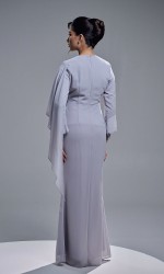 RAEESA DRESS - STEEL GREY