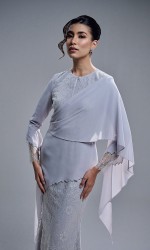 RAEESA DRESS - STEEL GREY