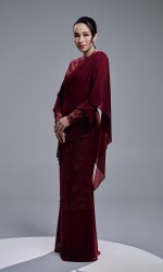 RAEESA DRESS - MAROON