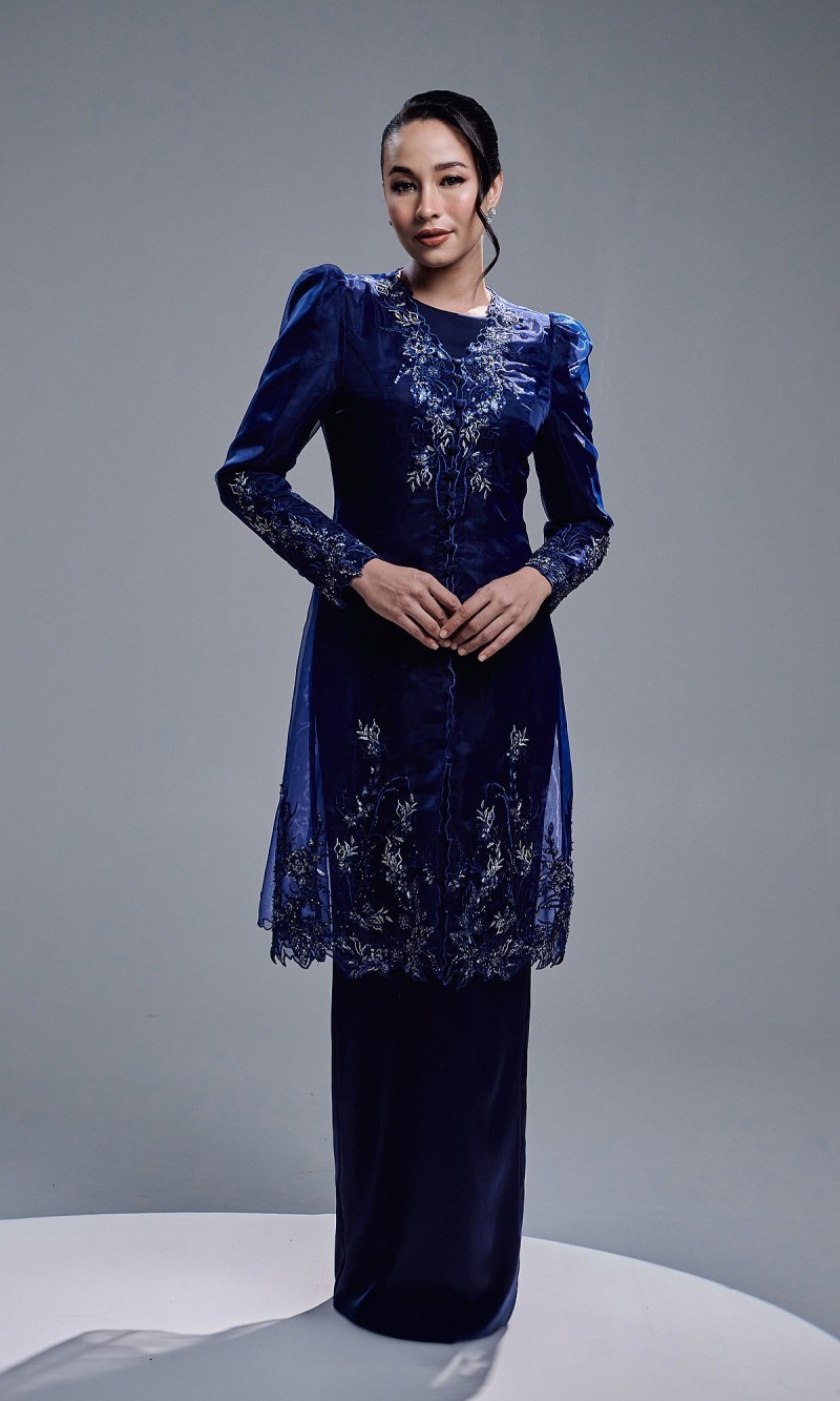 TIARA DRESS - NAVY