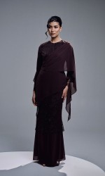 RAEESA DRESS - MAHOGANY