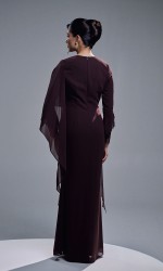 RAEESA DRESS - MAHOGANY