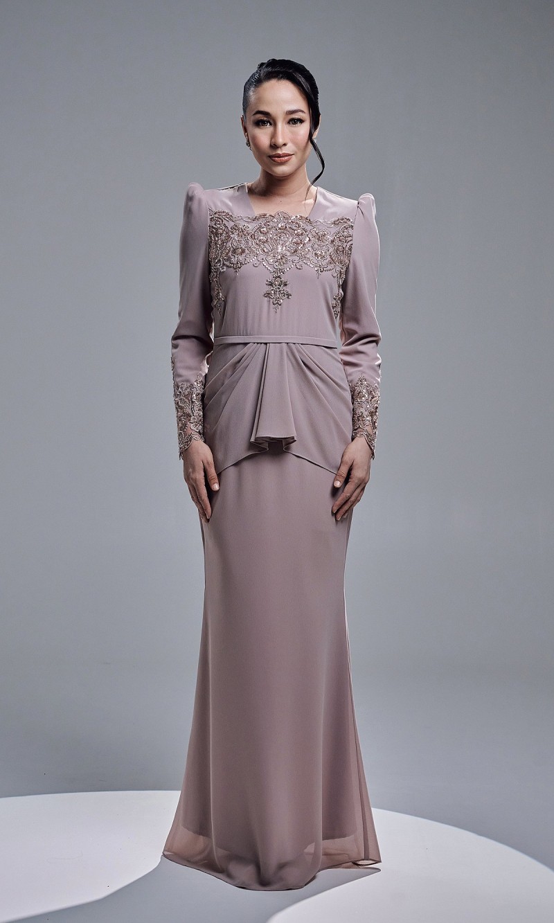ASRIVIA DRESS - PALE MAUVE