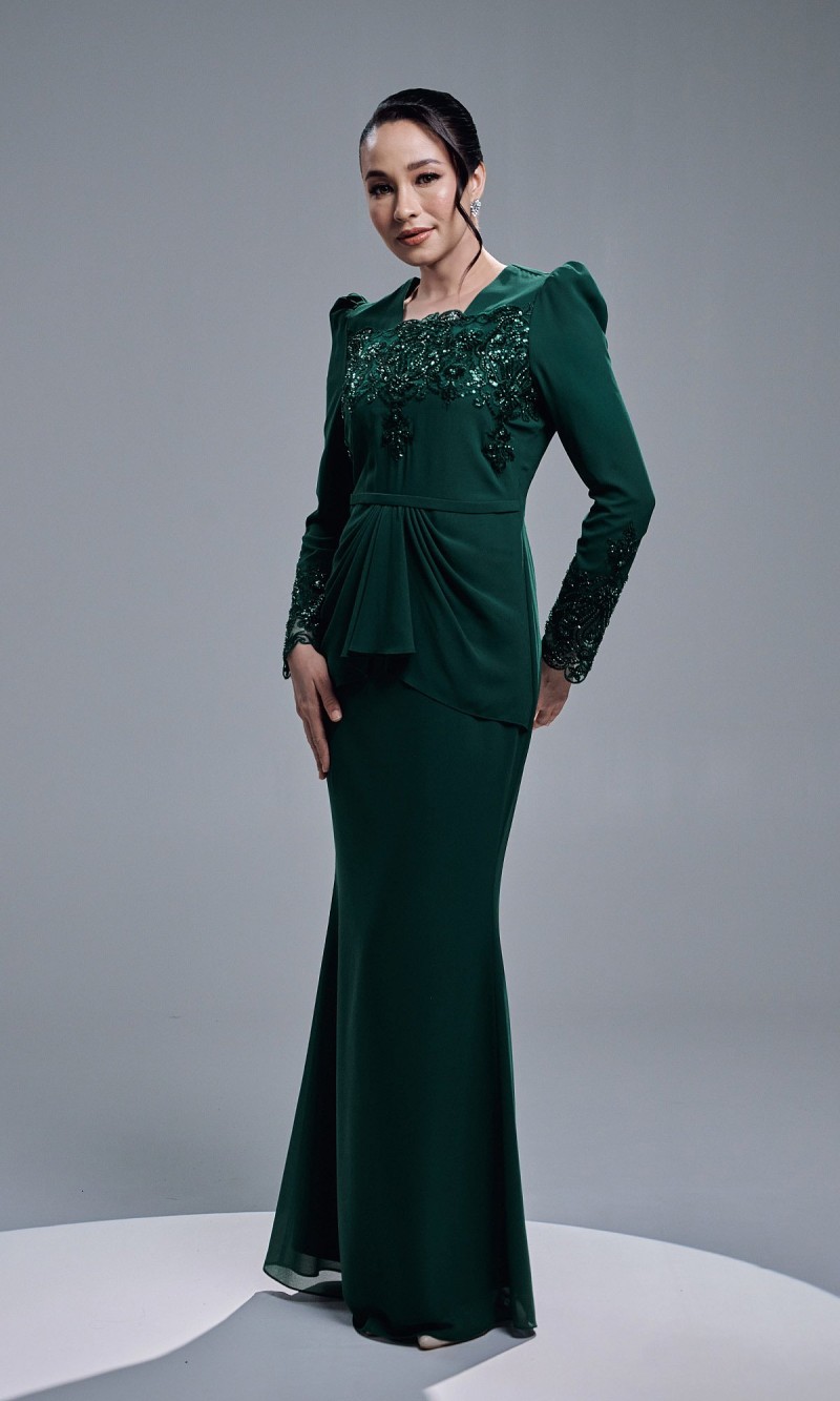 ASRIVIA DRESS - EMERALD