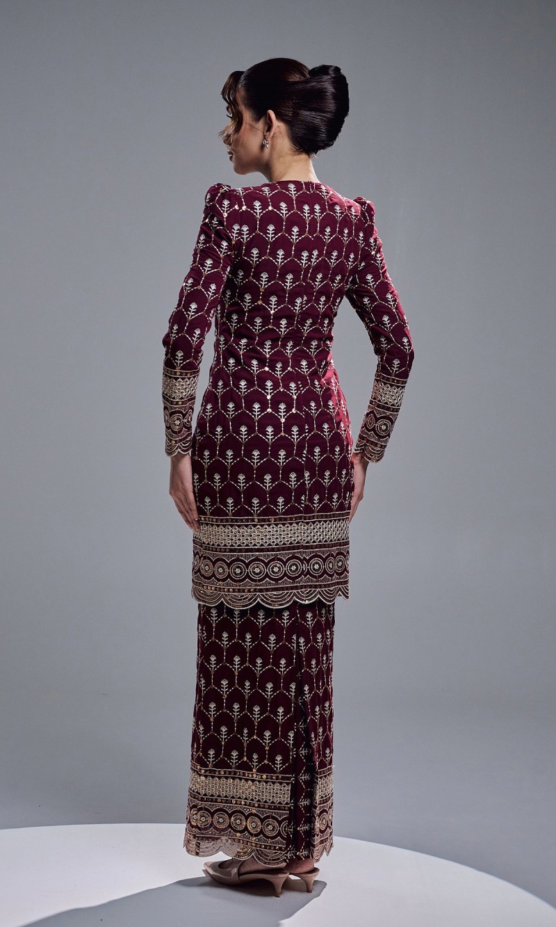 MARAVIA KURUNG - BURGUNDY