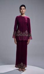 CAMERIA KURUNG - BURGUNDY