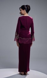 CAMERIA KURUNG - BURGUNDY