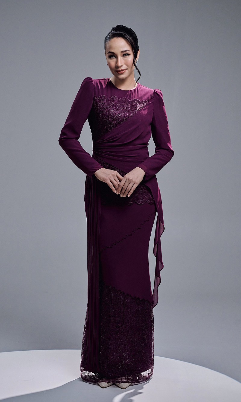 ESTALIA DRESS - DARK PURPLE