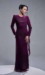 ESTALIA DRESS - DARK PURPLE