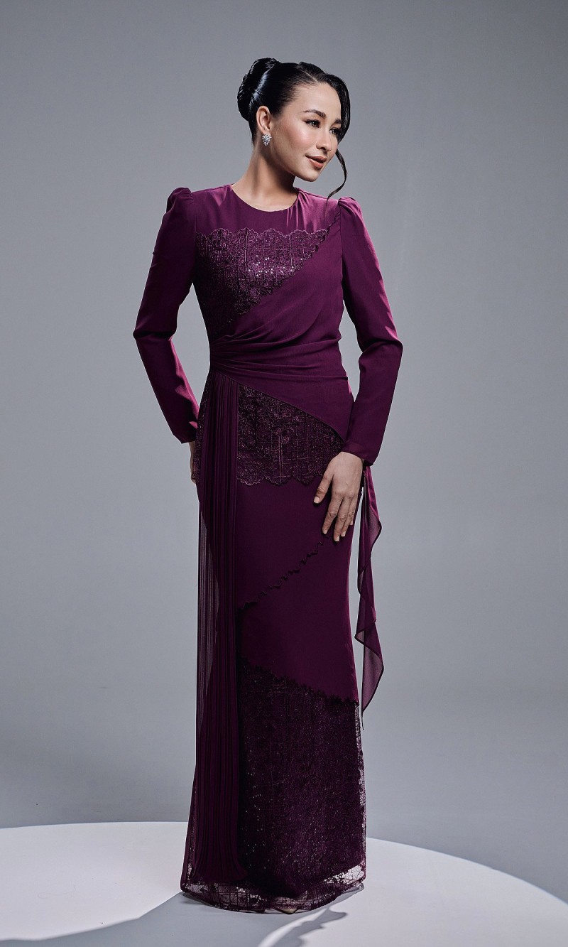 ESTALIA DRESS - DARK PURPLE