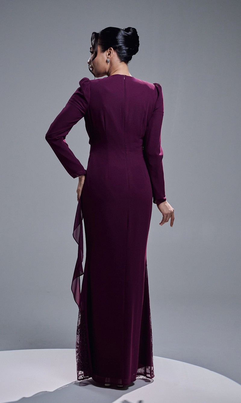 ESTALIA DRESS - DARK PURPLE