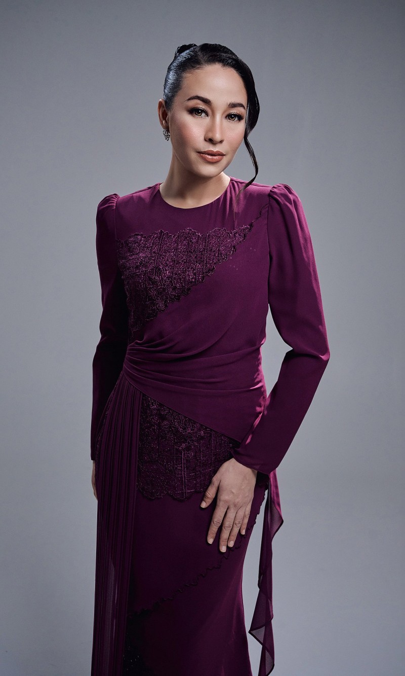 ESTALIA DRESS - DARK PURPLE