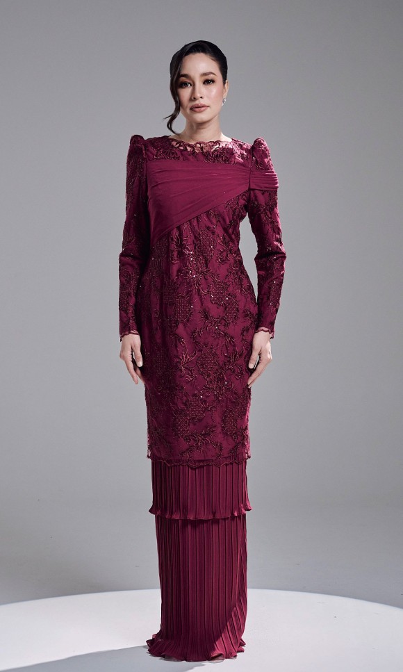 ROZELLE DRESS - DARK FUSCHIA ROZELLE DRESS - DARK FUSCHIA