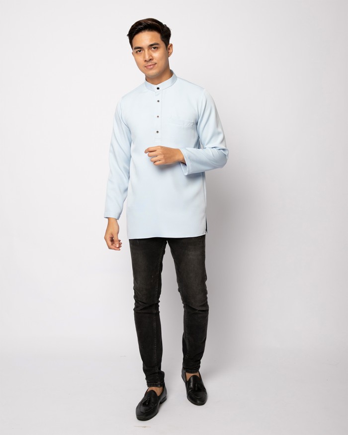 HELMICO KURTA BUTTON - BABY BLUE