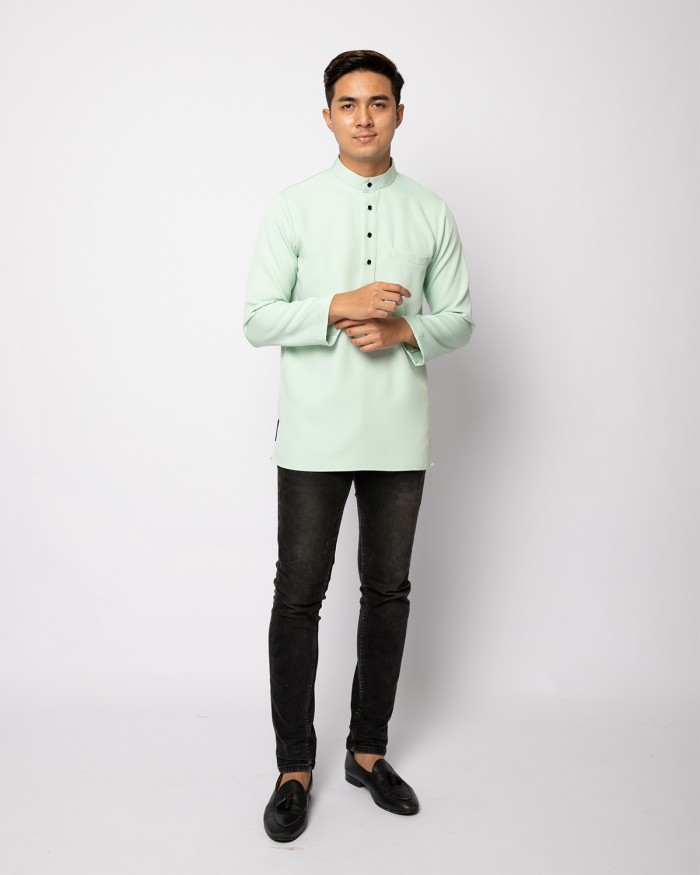 HELMICO KURTA BUTTON - MINT GREEN