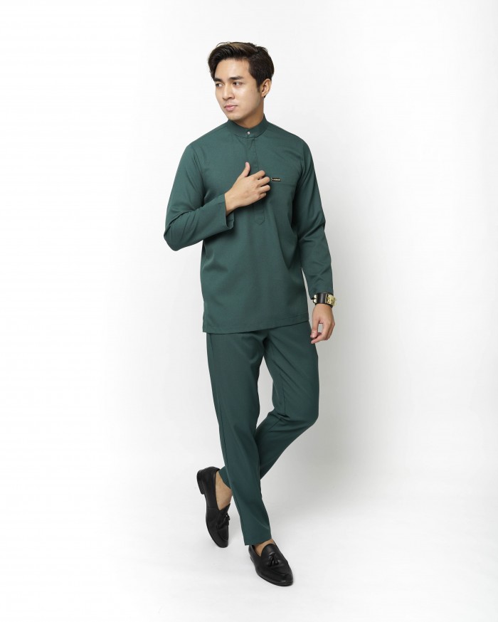 HERMOS BAJU MELAYU - PEACOCK GREEN