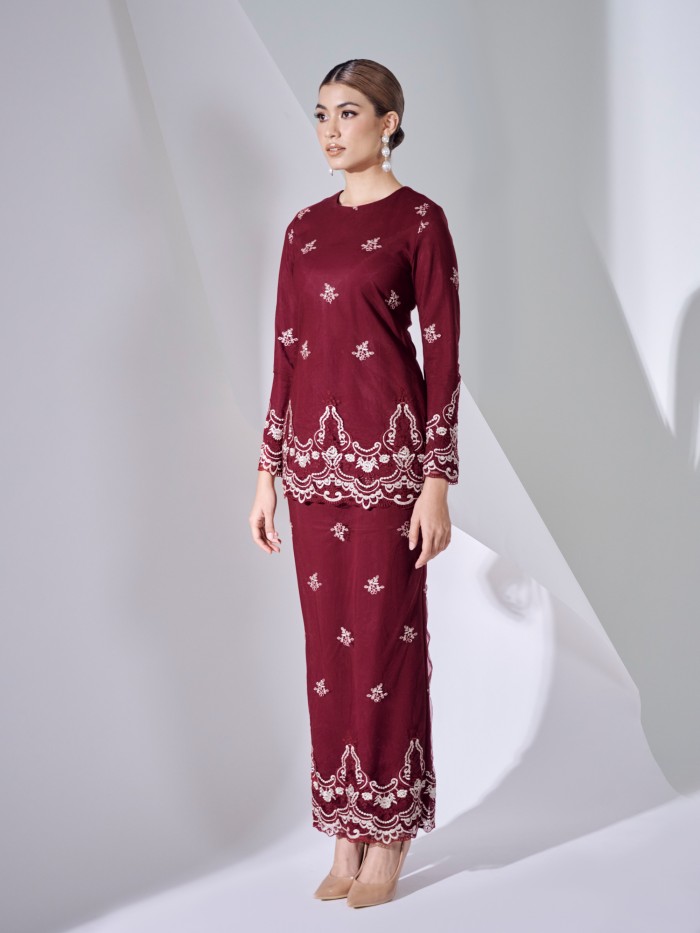 VALENCIA KURUNG - MAROON