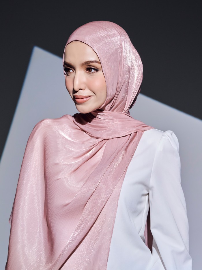 VIORA SHIMMER SHAWL - DUSTY ROSE