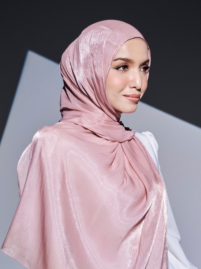 VIORA SHIMMER SHAWL - DUSTY ROSE