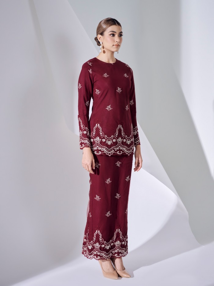 VALENCIA KURUNG - MAROON