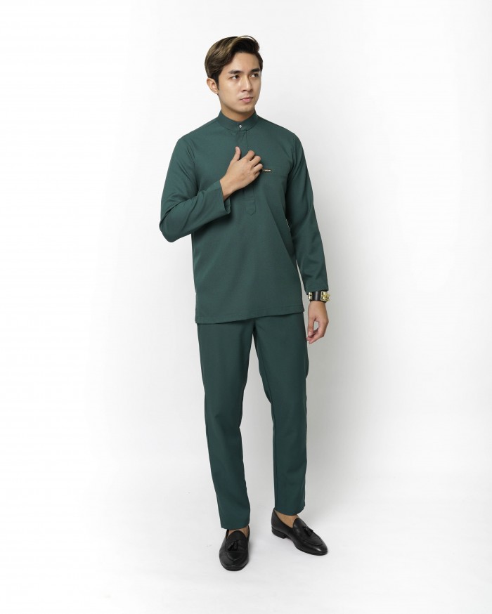 HERMOS BAJU MELAYU - PEACOCK GREEN