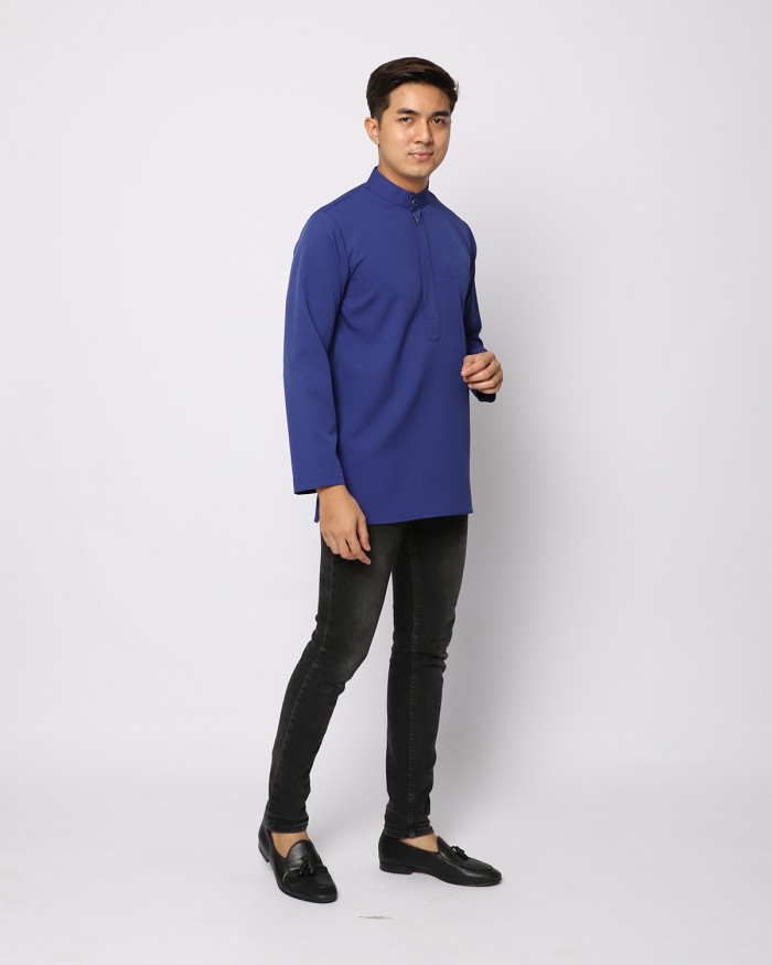 AUFMAN KURTA ZIP - INDIGO BLUE