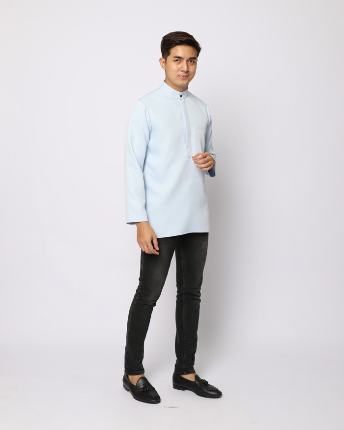 AUFMAN KURTA ZIP - BABY BLUE