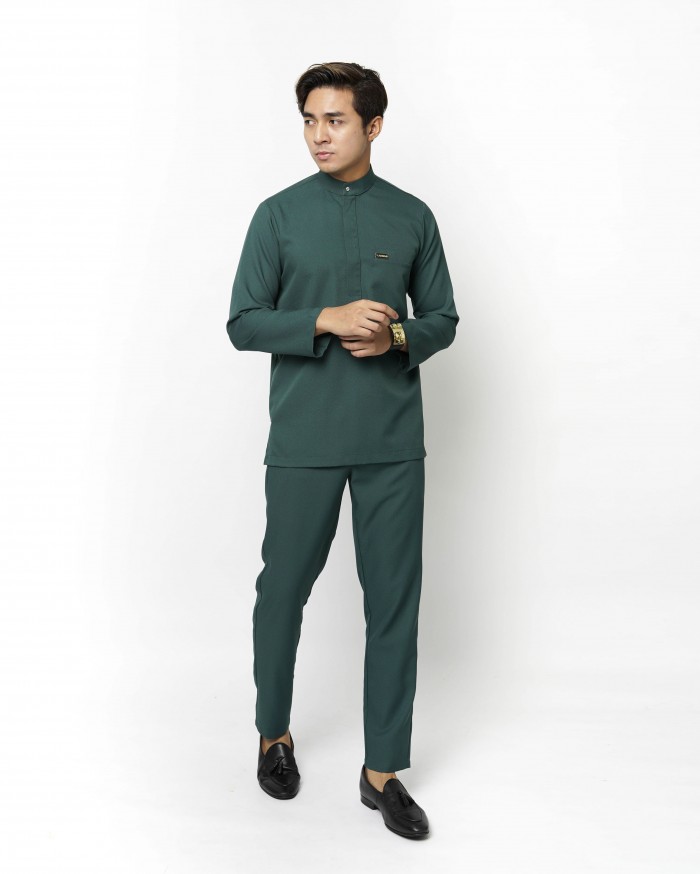 HERMOS BAJU MELAYU - PEACOCK GREEN