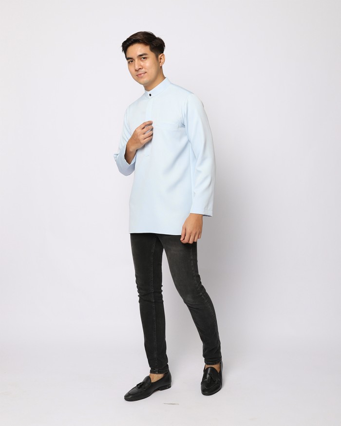 AUFMAN KURTA ZIP - BABY BLUE