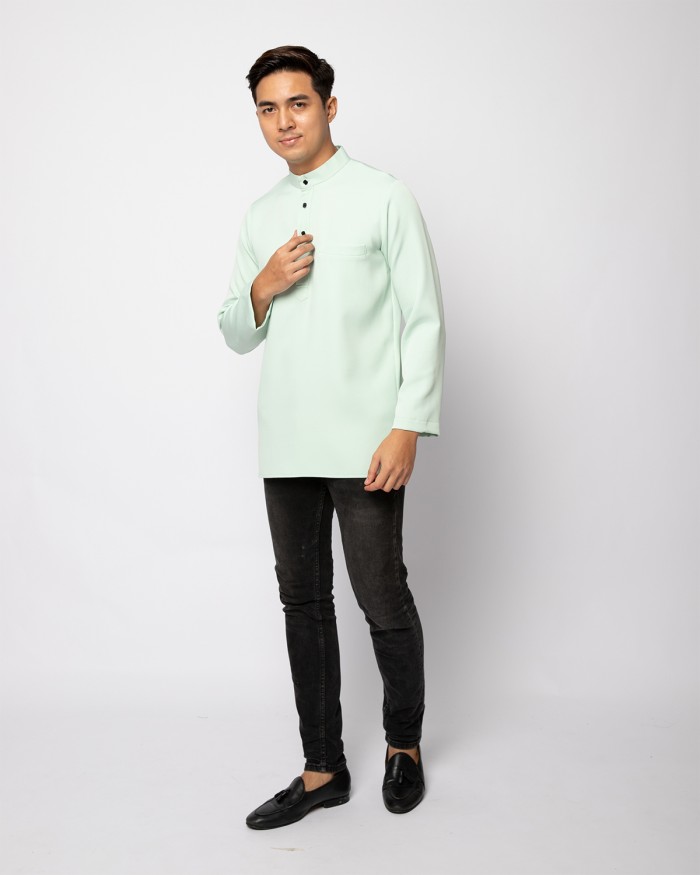 HELMICO KURTA BUTTON - MINT GREEN