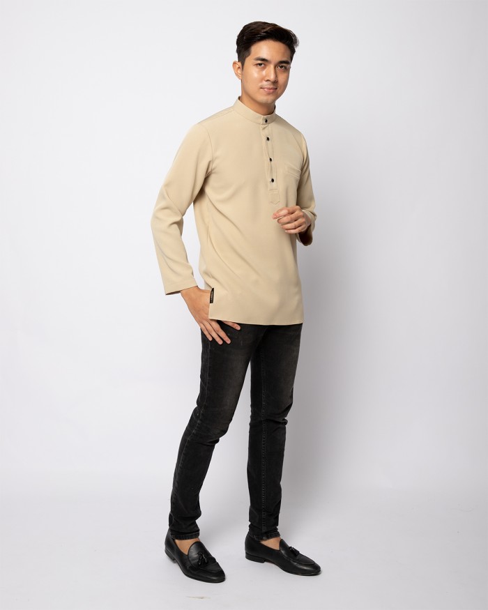 HELMICO KURTA BUTTON - PALE OLIVE