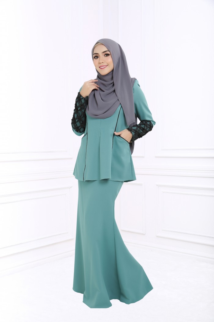 MUSELACE KURUNG - DARK MINT