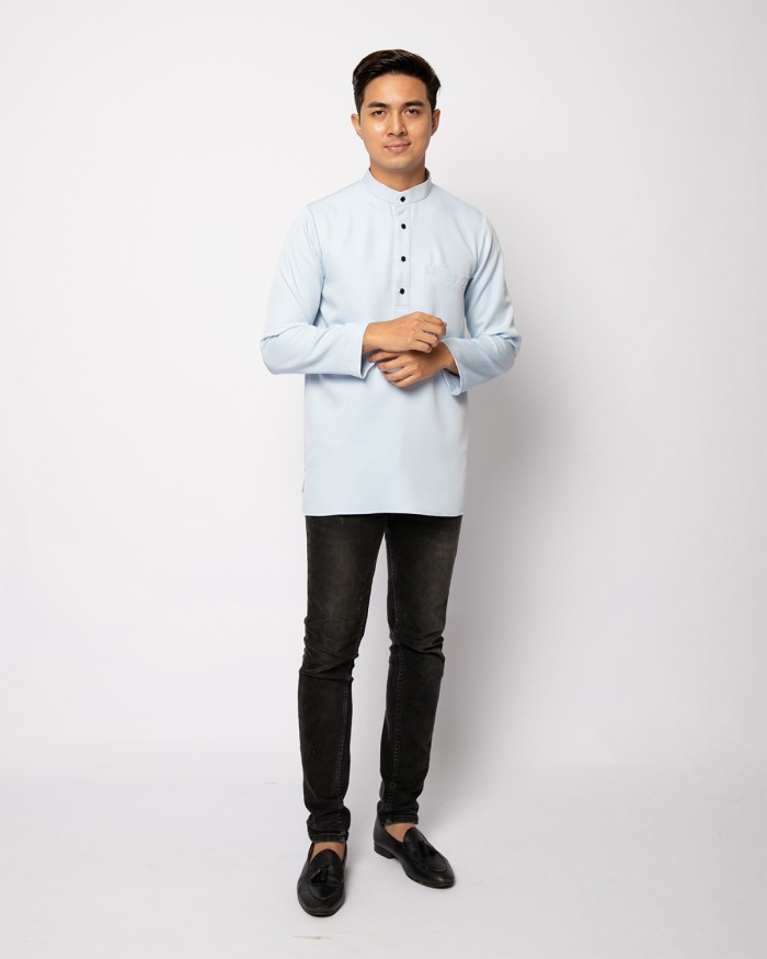 HELMICO KURTA BUTTON - BABY BLUE