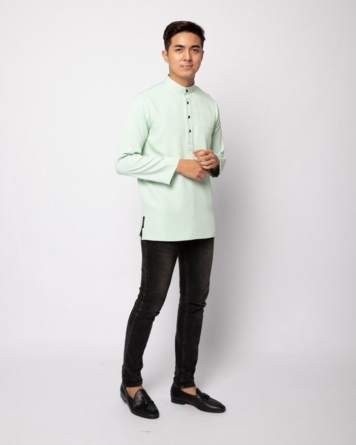 HELMICO KURTA BUTTON - MINT GREEN