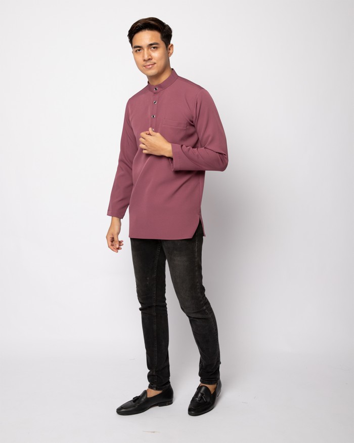 HELMICO KURTA BUTTON - DUSKY MAUVE