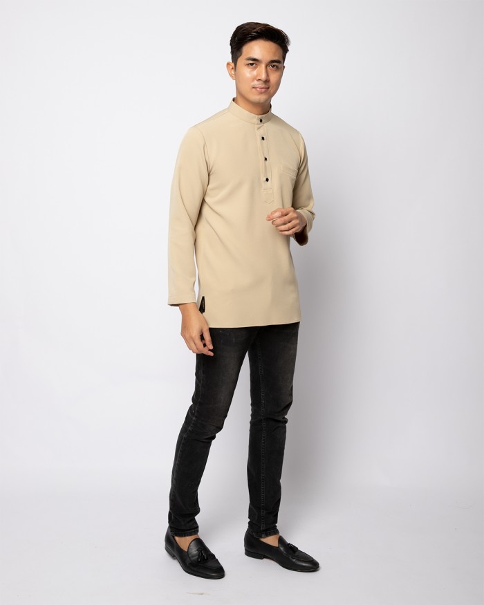 HELMICO KURTA BUTTON - PALE OLIVE