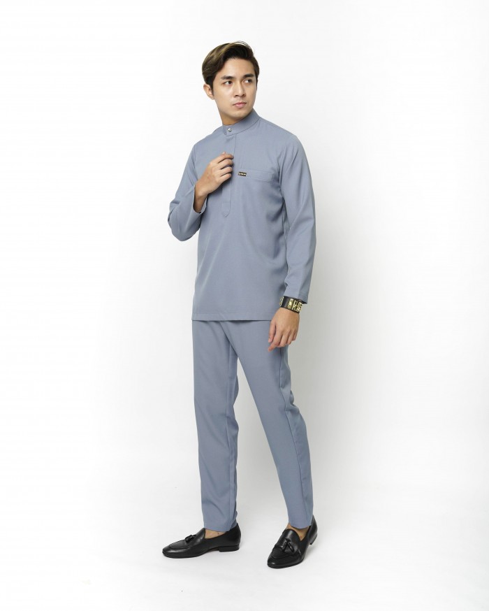 HERMOS BAJU MELAYU  - GREYISH BLUE