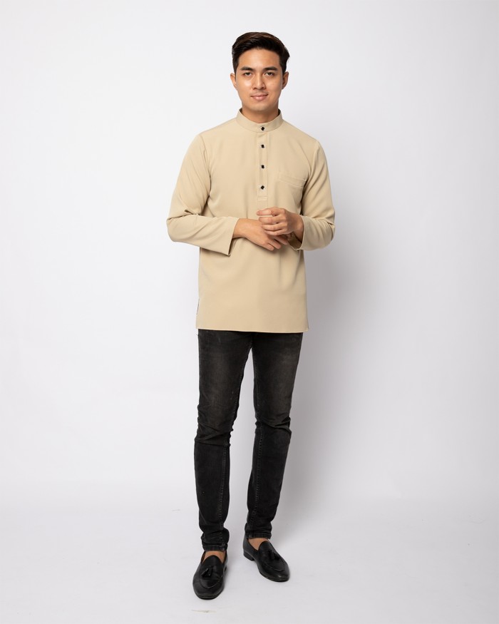 HELMICO KURTA BUTTON - PALE OLIVE