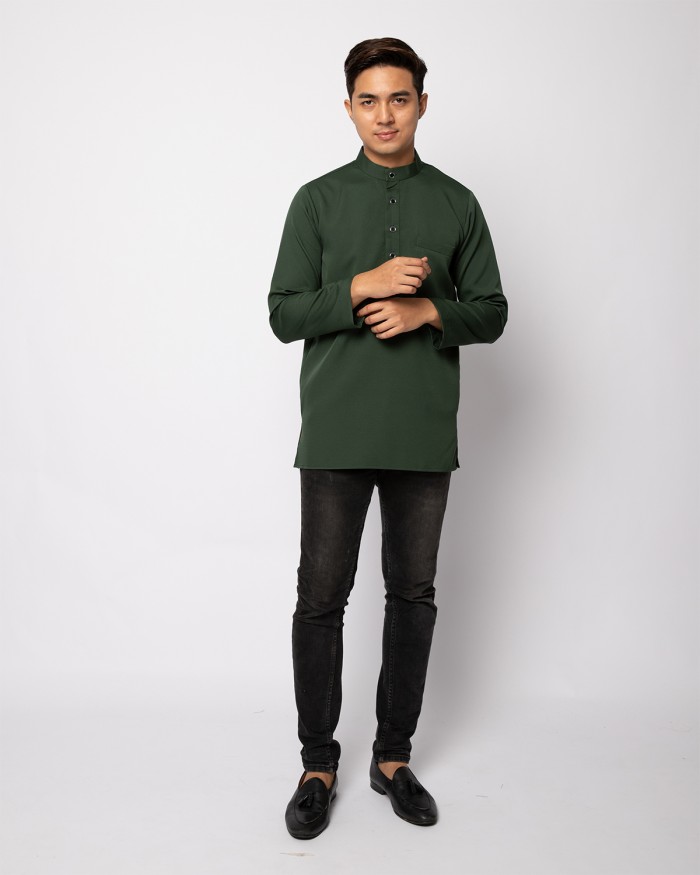 HELMICO KURTA BUTTON - EMERALD