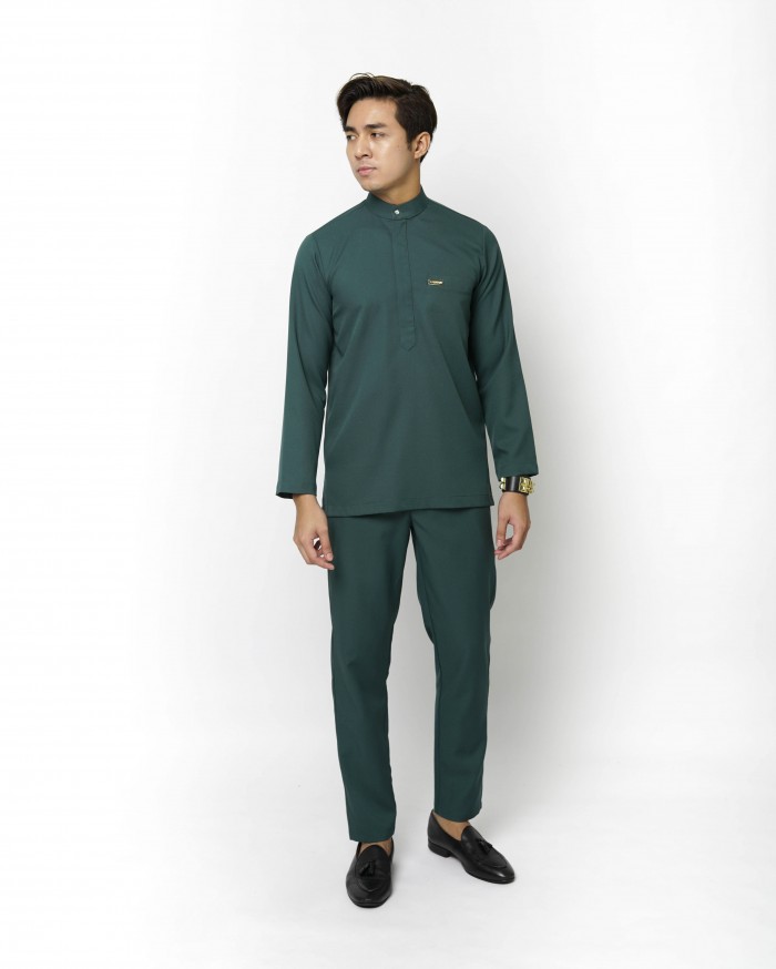 HERMOS BAJU MELAYU - PEACOCK GREEN