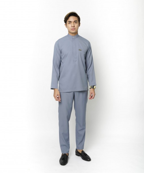 HERMOS BAJU MELAYU  - GREYISH BLUE