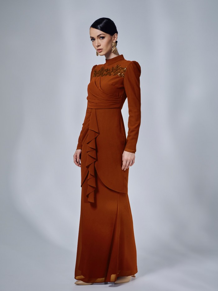 CALISTA KURUNG - BURNT ORANGE