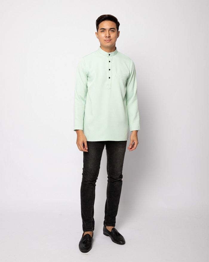 HELMICO KURTA BUTTON - MINT GREEN