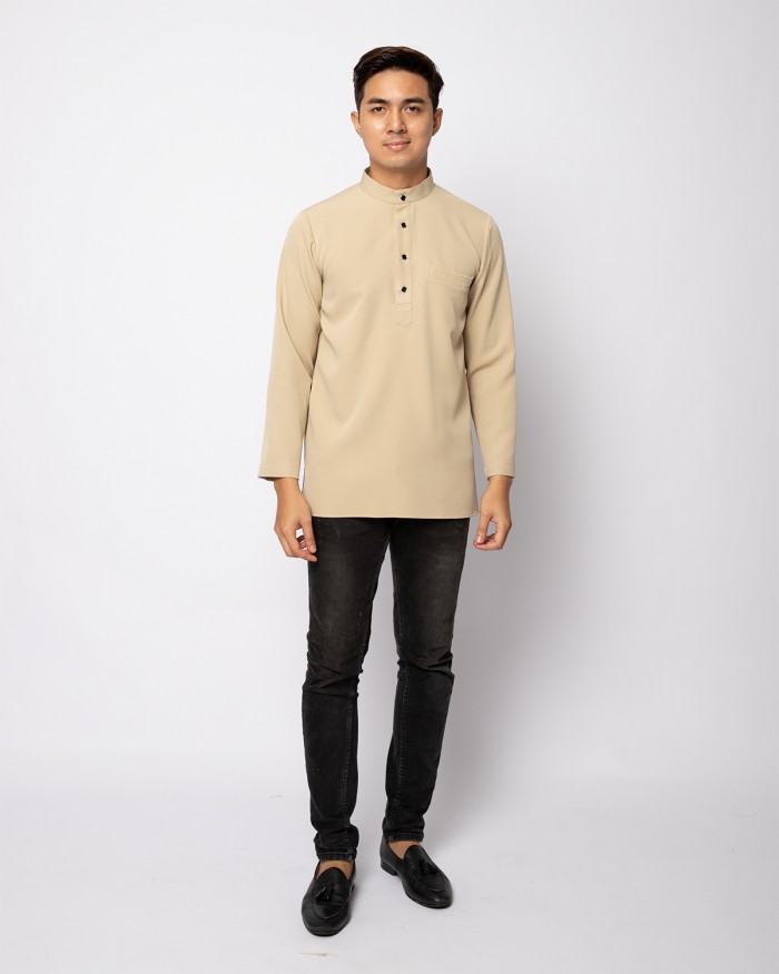 HELMICO KURTA BUTTON - PALE OLIVE