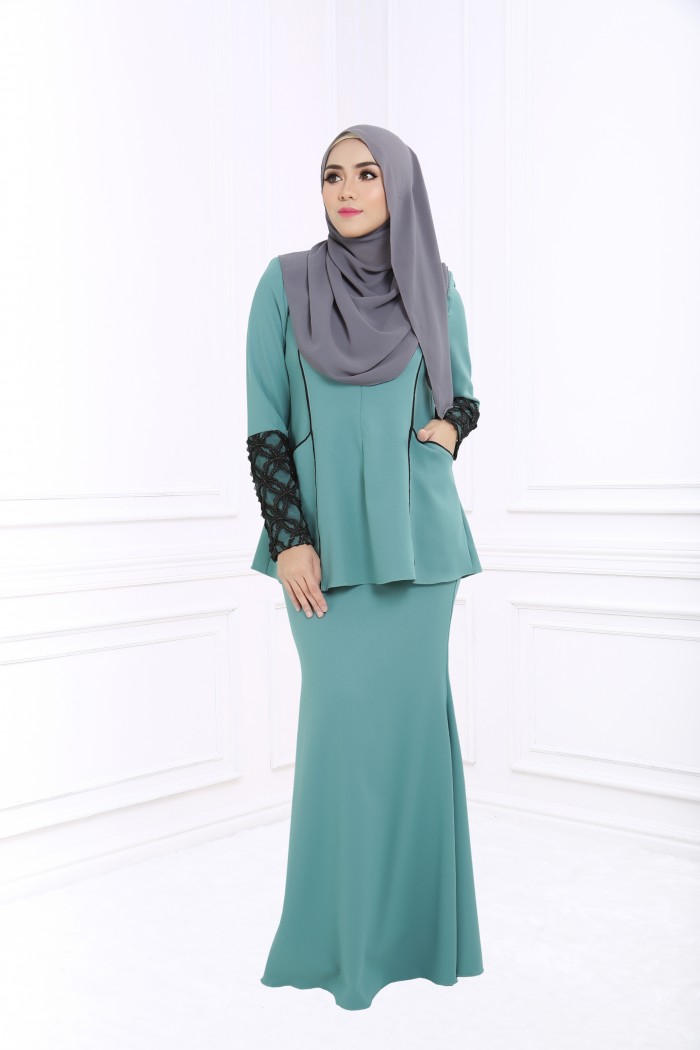 MUSELACE KURUNG - DARK MINT